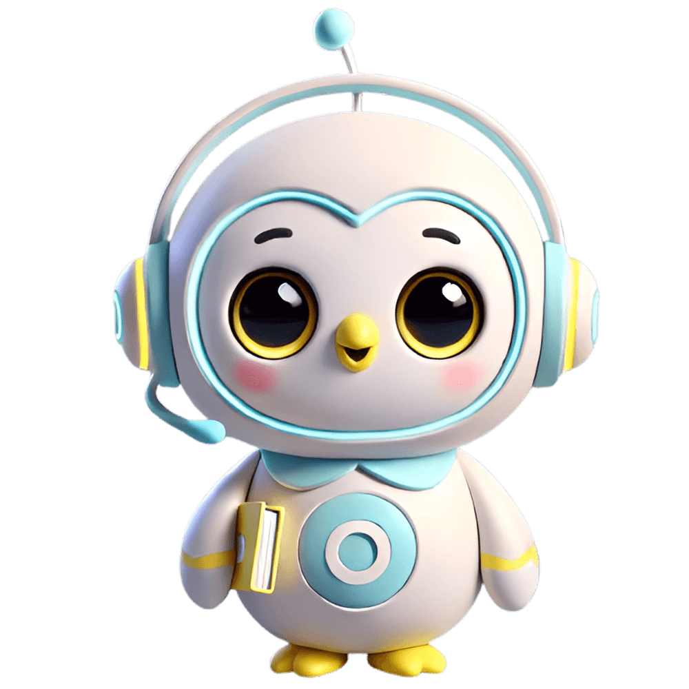 Athenoo's AI tutor mascot - A friendly virtual teaching assistant